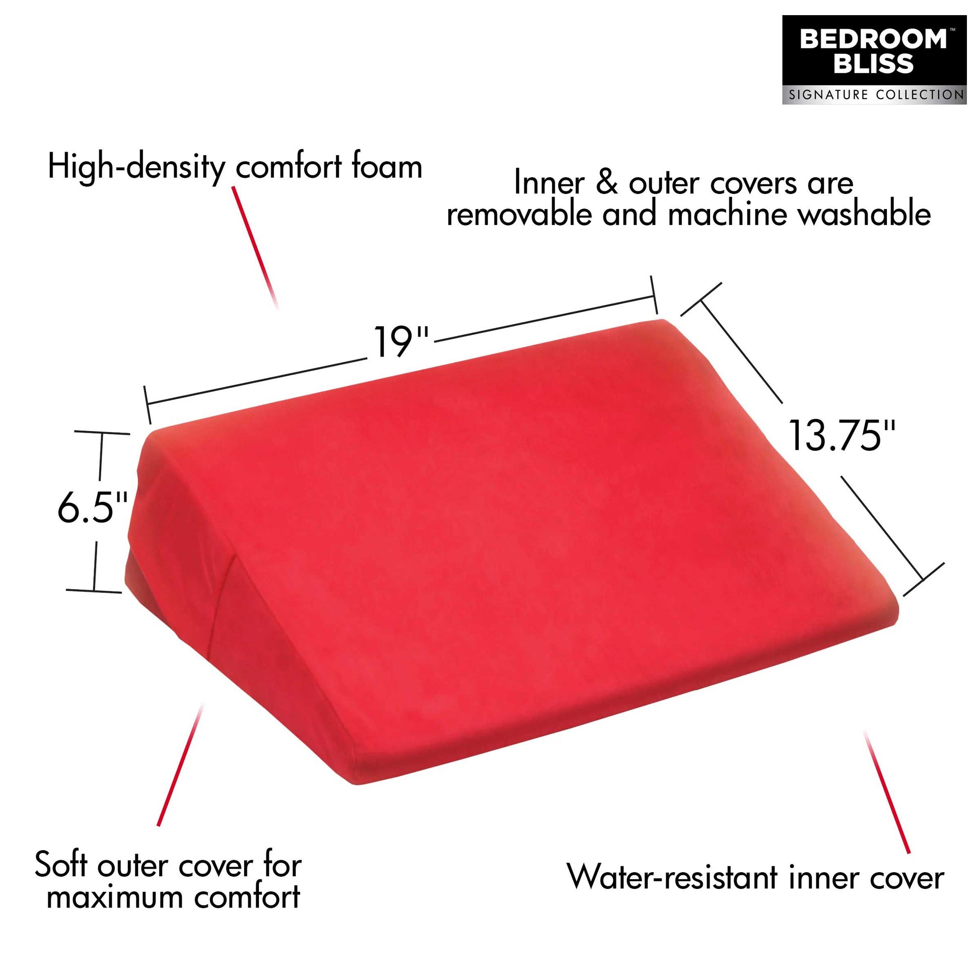 Love Cushion Small Wedge Pillow - Red BB-AH178