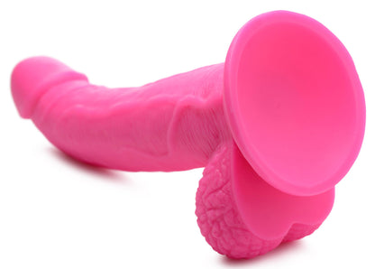 Pop Pecker 7.5 Inch Dildo With Balls - Pink POPP-AG767-PNK