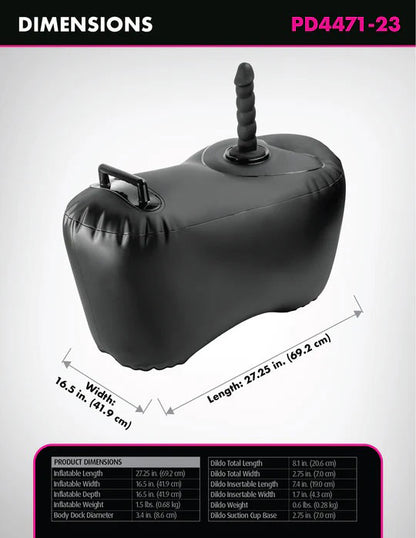 Fetish Fantasy Series Body Dock Inflatable Love Seat - Black