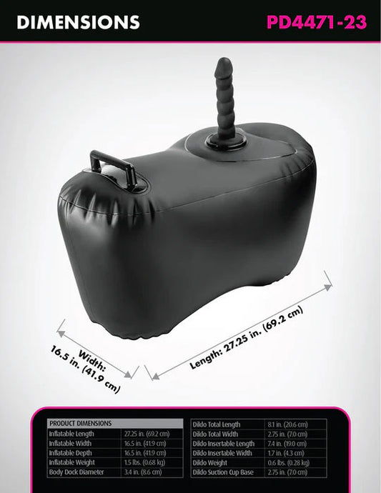 Fetish Fantasy Series Body Dock Inflatable Love Seat - Black