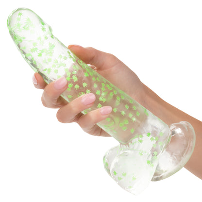 Naughty Bits I Leaf Dick Glow-in-the-Dark Weed  Leaf Dildo - Glow in the Dark SE4410643