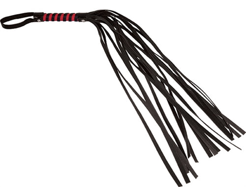 Sex and Mischief Stripe Flogger - Red and Black SS100-45