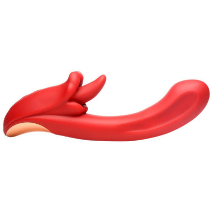 "Lusty Licker Licking Silicone Vibrator - Red LG-AH779"