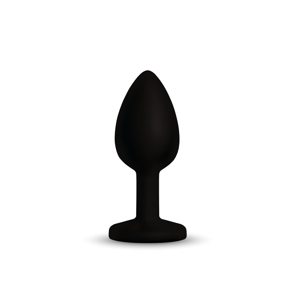 Gemma Pink Gem Black Silicone Plug - Large