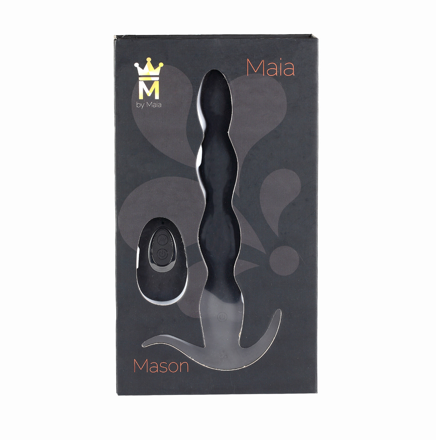 Mason Remote Control Silicone Butt Plug - Black MTMA109