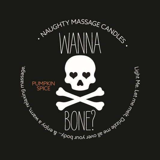 Naughty Massage Candle - Wanna Bone - Pumpkin  Spice KS14308