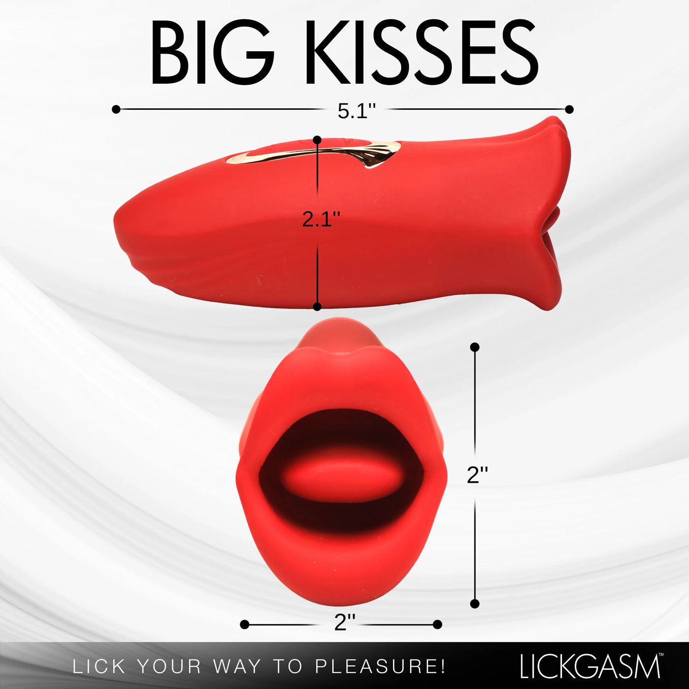 Lickgasm Kiss and Tell Mini Kissing and Vibrating  Clitoral Stimulator - Red INM-AH247