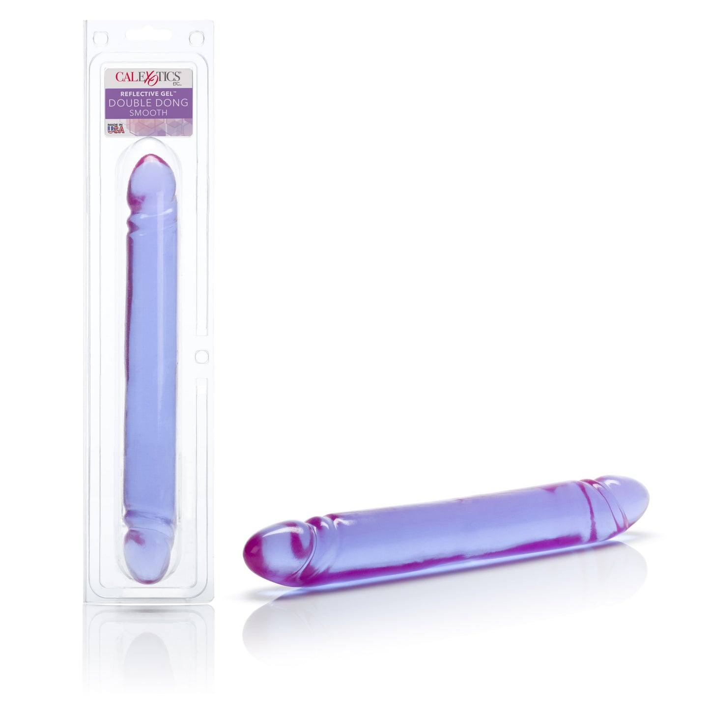 Reflective Gel Smooth Double Dong - Purple SE0280302