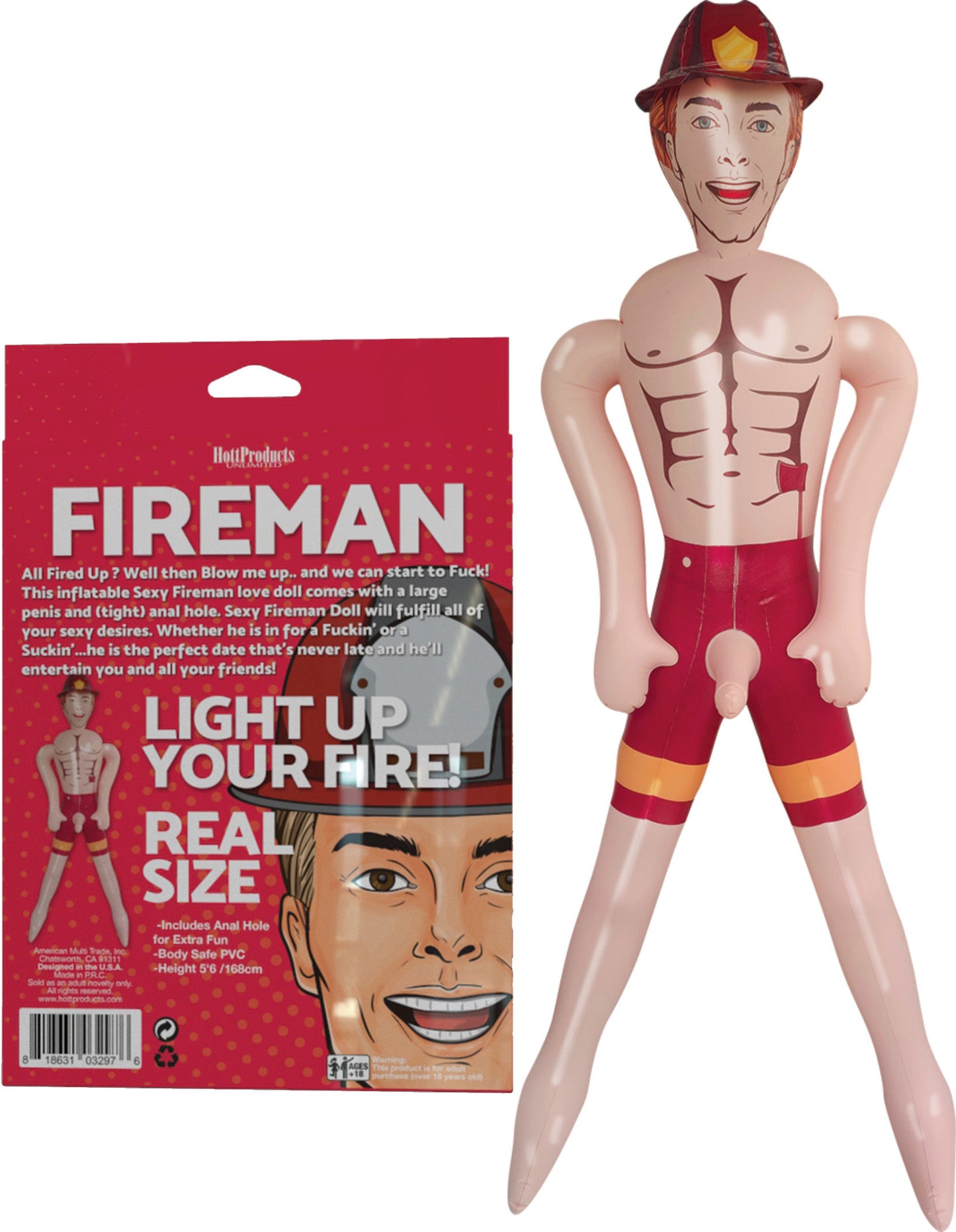 Fireman - Inflatable Party Doll HTP3335