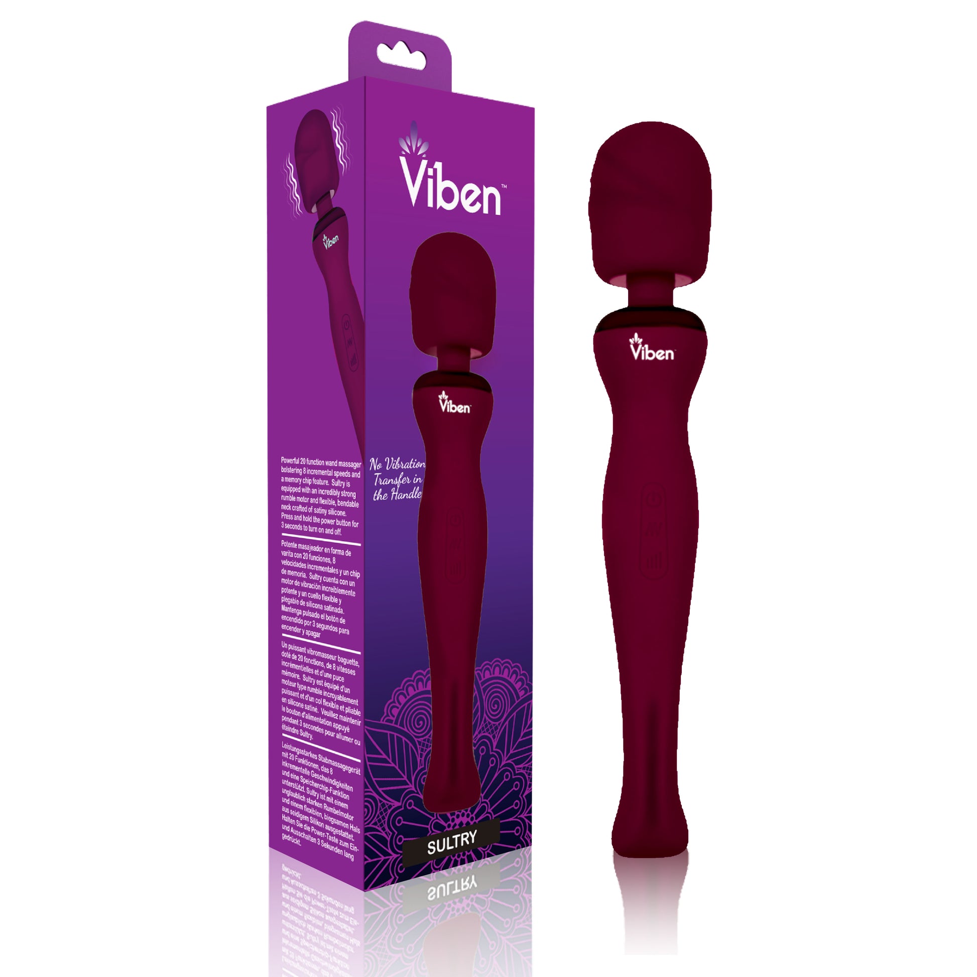 Sultry - Ruby - Intense Handheld Wand Massager VB-75001