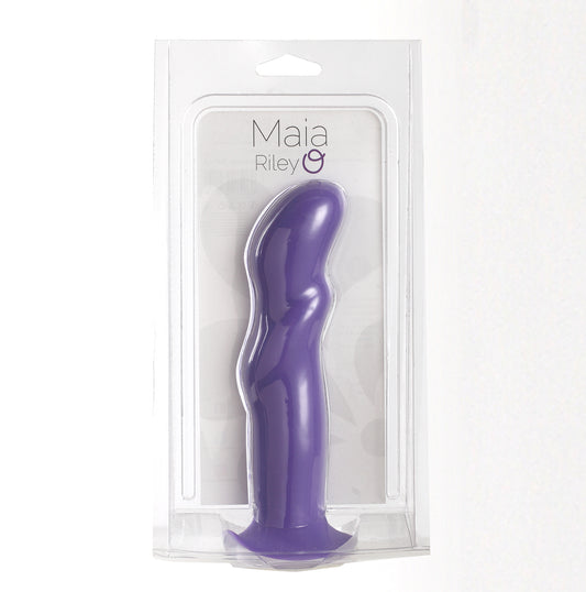 Riley Silicone Swirled Dong - Neon Purple MT2501-L2