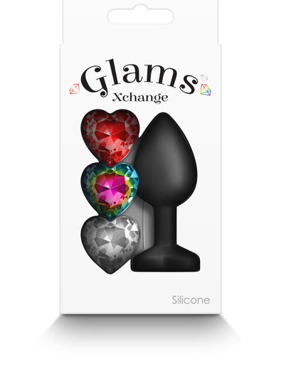 Glams Xchange Heart - Small - Black NSN-0514-03