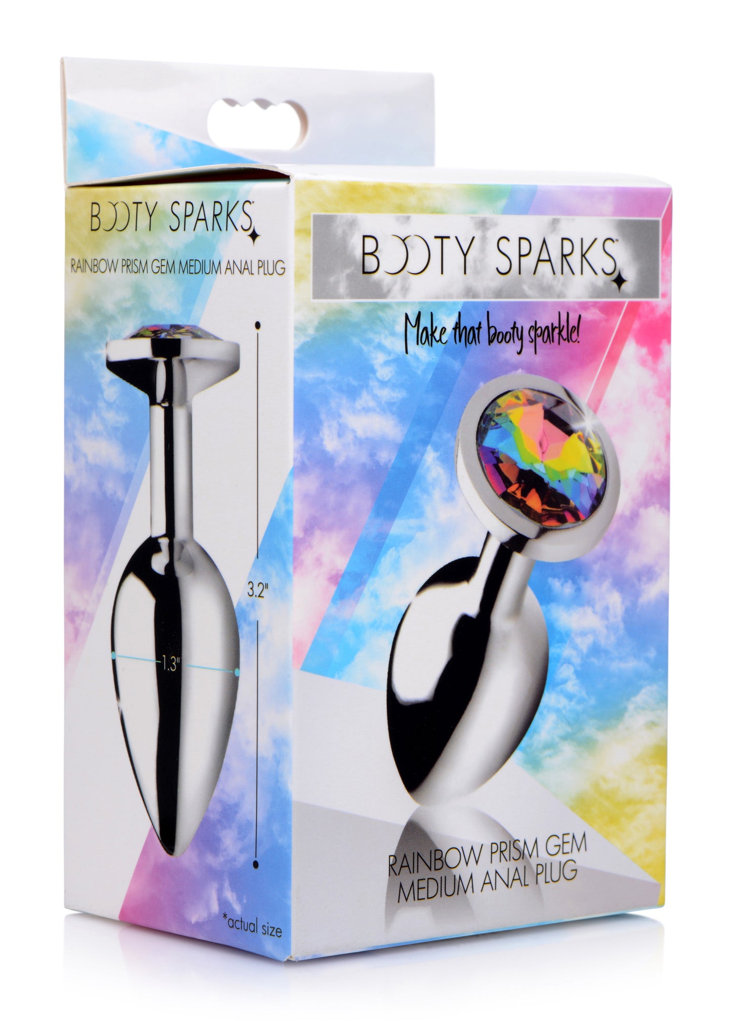 Rainbow Prism Gem Anal Plug - Medium BTYS-AG375-MED