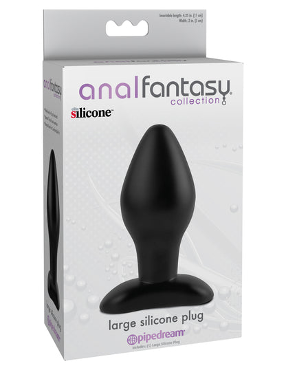 Anal Fantasy Collection Large Silicone Plug - Black PD4604-23