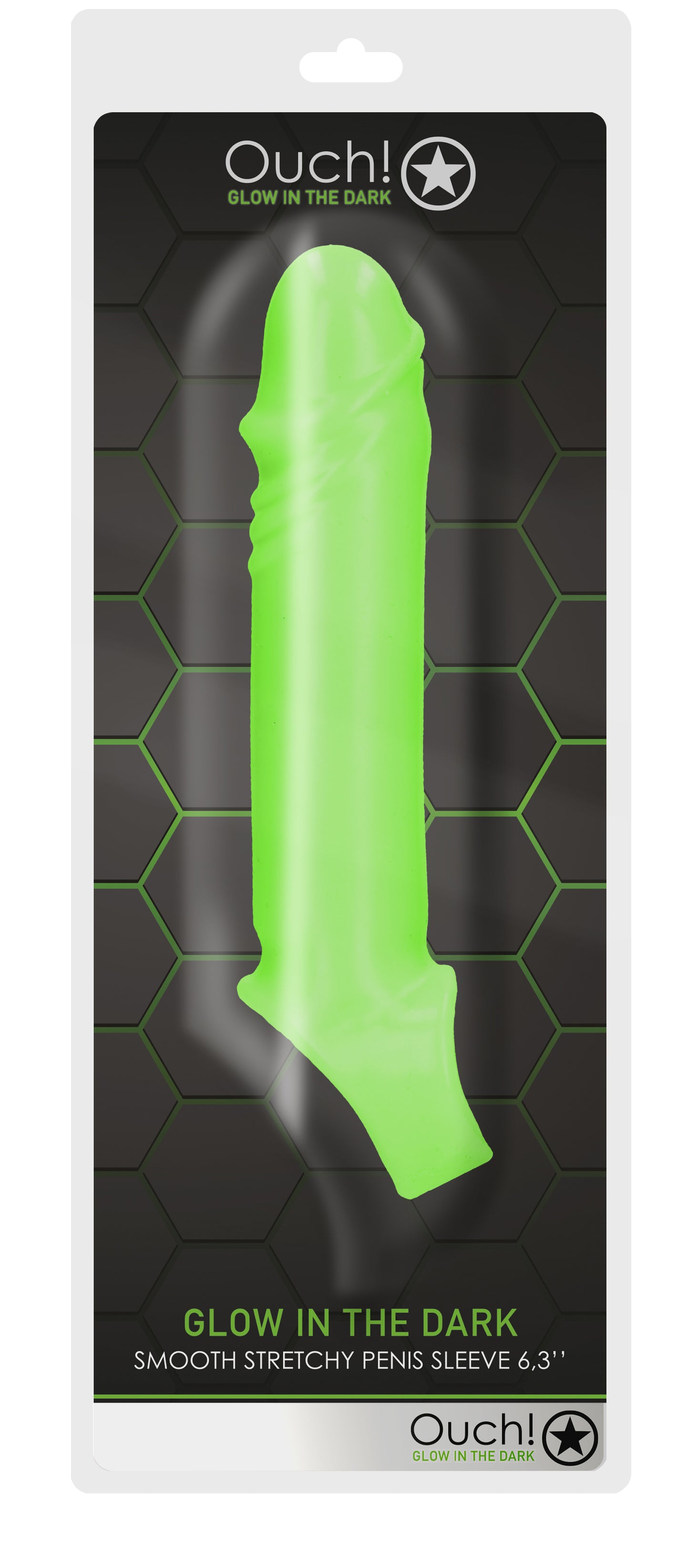 Smooth Stretchy Penis Sleeve - Glow in the Dark OU-OU740GLO