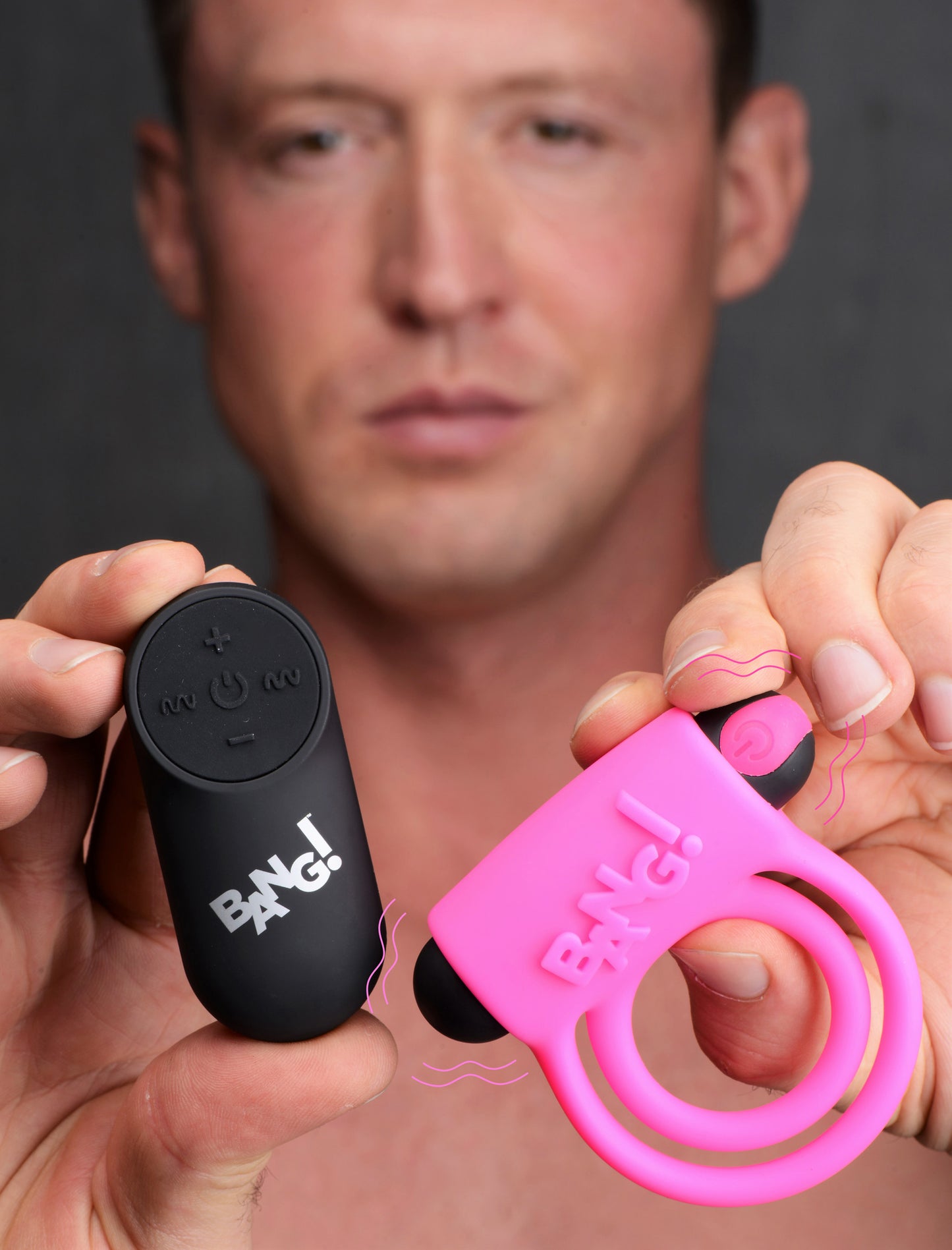 Bang - Silicone Cock Ring and Bullet With Remote Control - Pink BNG-AG572-PNK