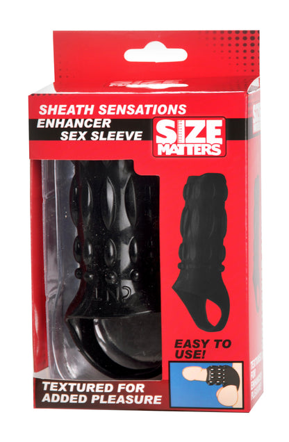 Sheath Sensations Enhancer Sex Sleeve - Black SM-AE288-BLACK