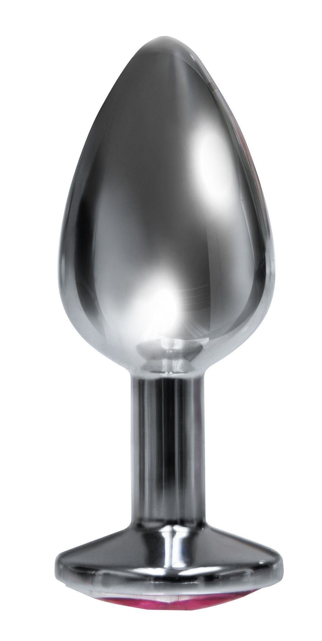 The 9's the Silver Starter Bejeweled Stainless  Steel Plug - Pink ICB2313-2
