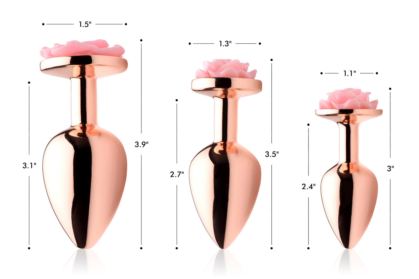 Pink Rose Gold Anal Plug - Small BTYS-AG855-SML