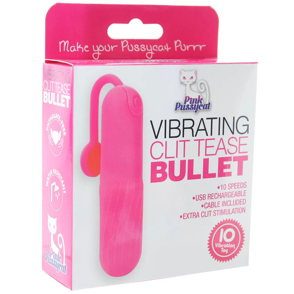 Pink Pussycat Vibrating Clit Tease Bullet - Pink CG-PPCT