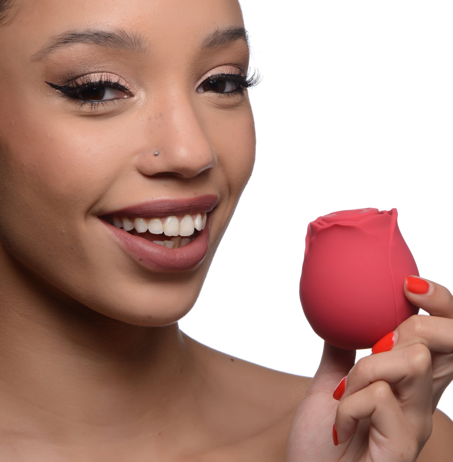 Inmi - Bloomgasm Wild Rose Silicone Suction Stimulator - Red INM-AG776