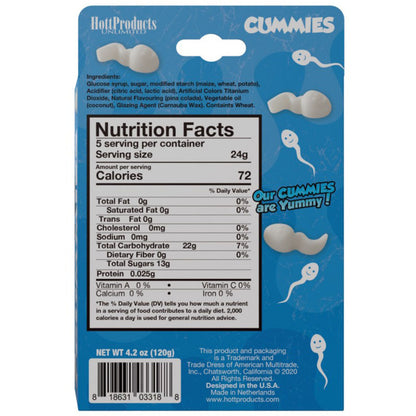 Sperm Shape Gummies Pina Colada Flavored 4.2oz HTP3318