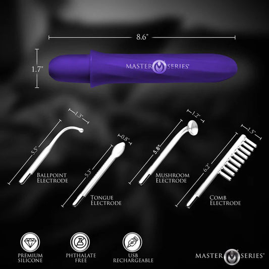 Elektrawand Rechargeable Violet Wand With Attachments Purple