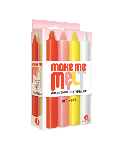 The 9's Make Me Melt Sensual Warm-Drip Candles 4 Pack - Pastel ICB2327-2