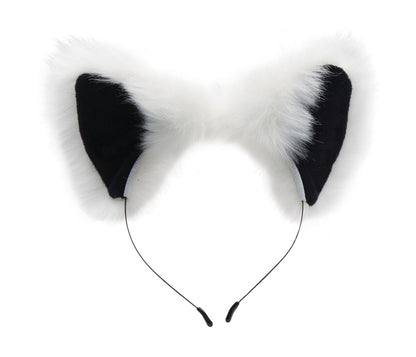 White Fox Tail Anal Plug and Ears Set TZ-AF603