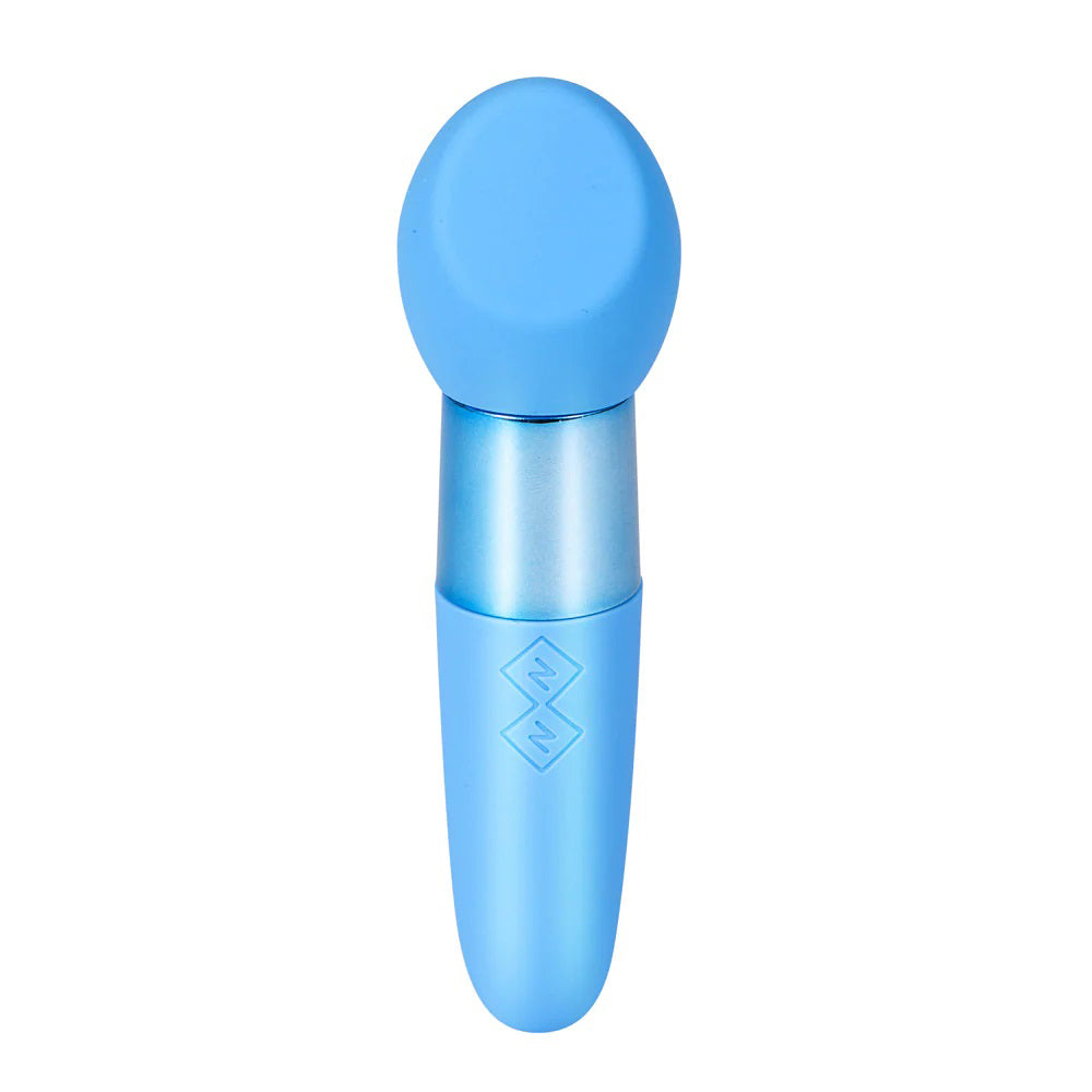 Rina Rechargeable Dual Motor Silicone 15- Function Vibrator - Blue MTMA23-03-B7