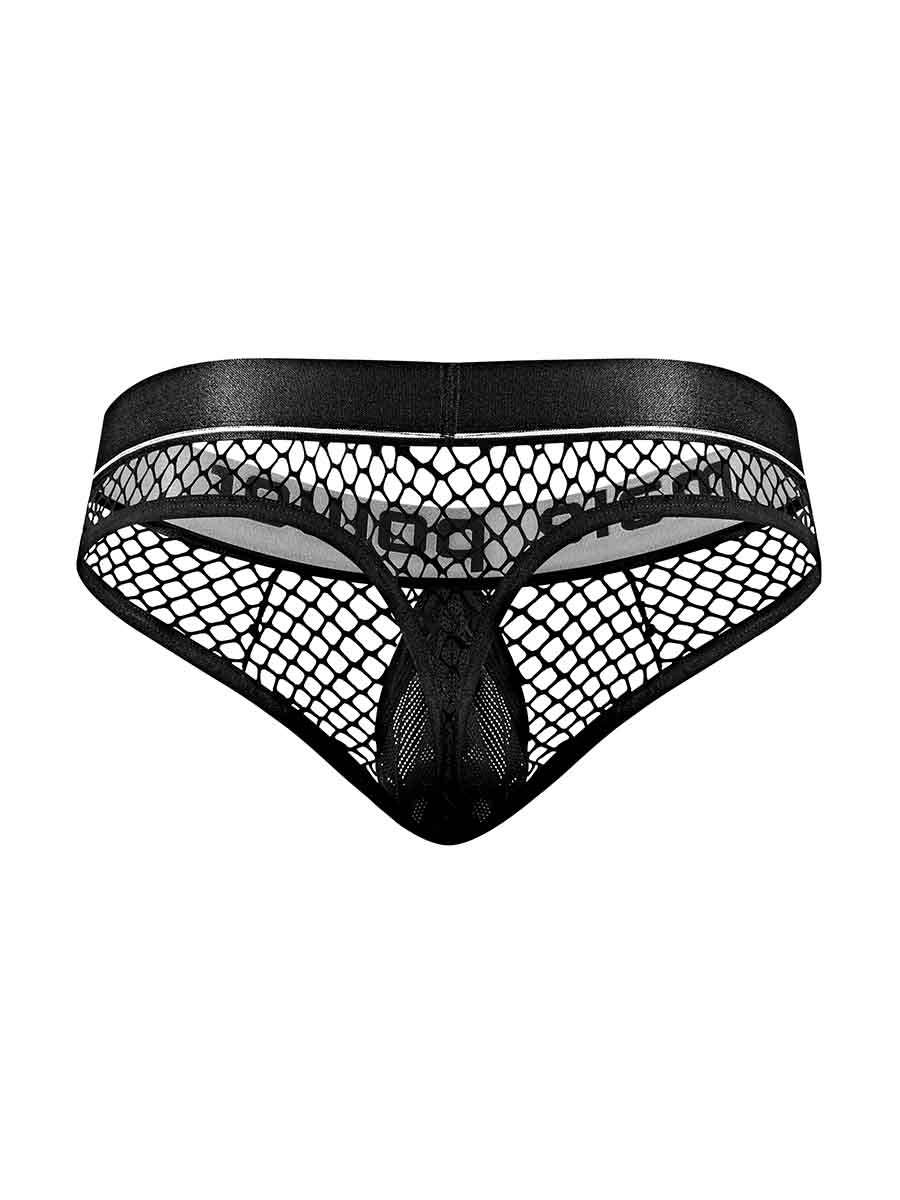 Cock Pit Net Cock Ring Thong - S/ M - Black MP-410260BKSM