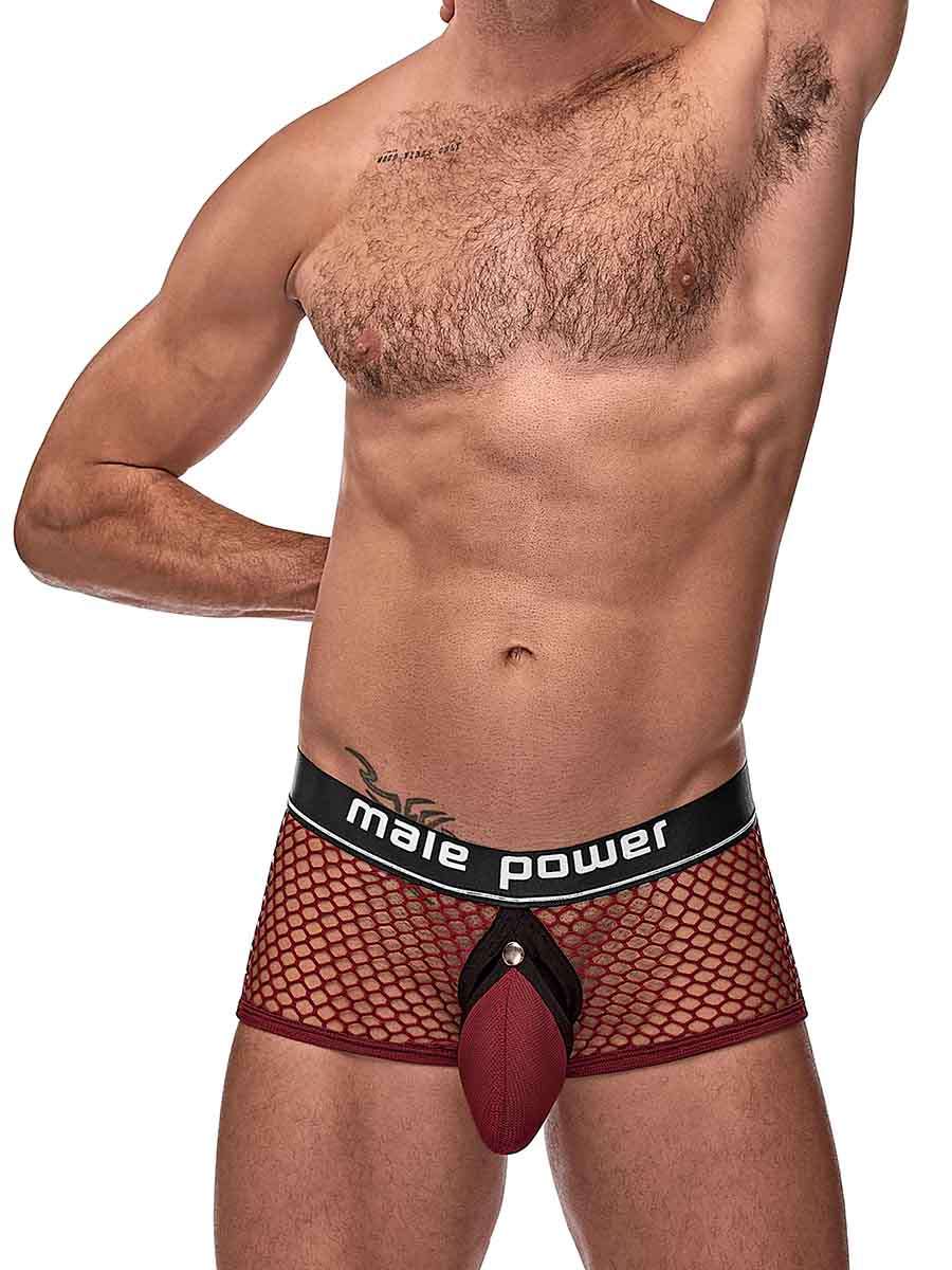 Cock Pit Net Mini Cock Ring Short - Large -  Burgundy MP-120260BNLG