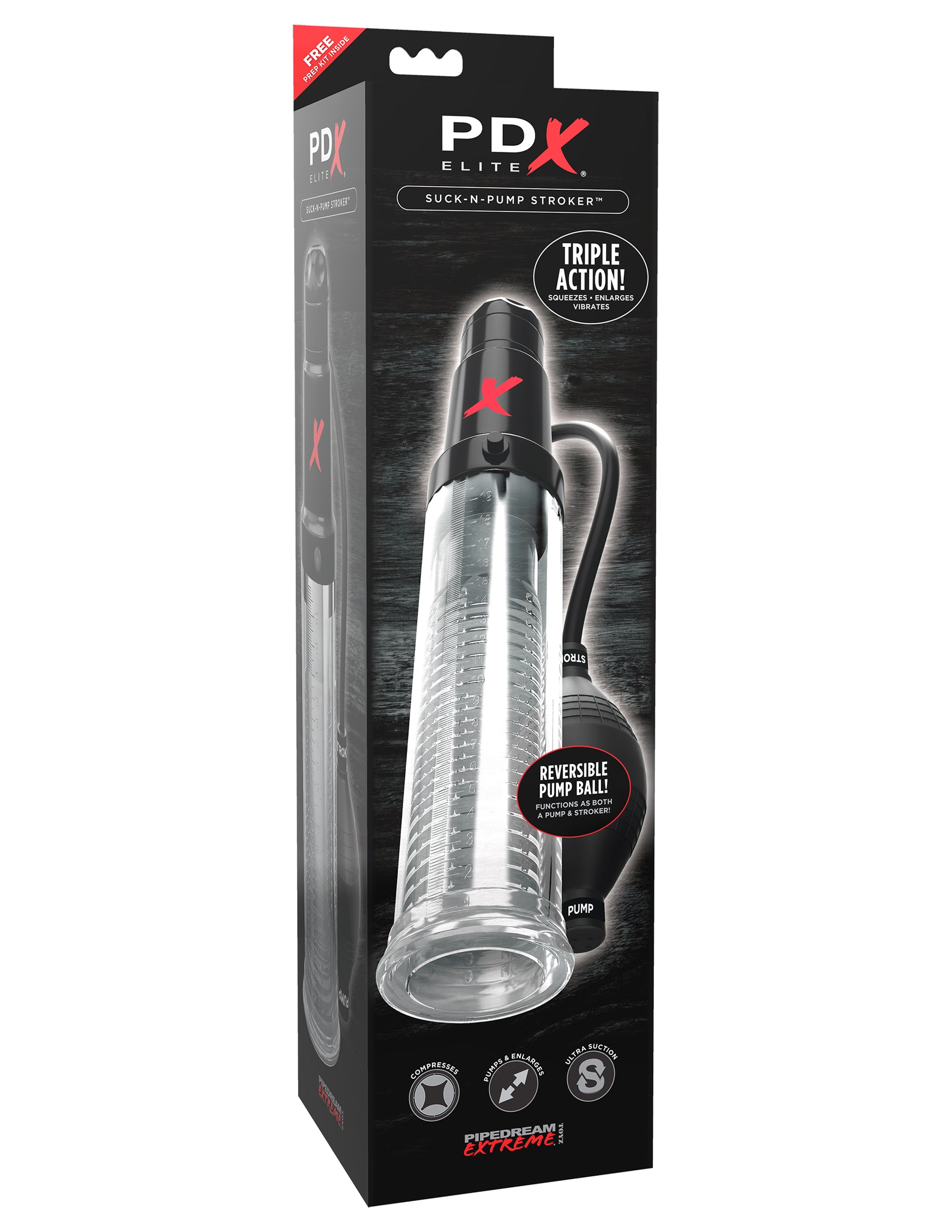 Pdx Elite Suck-N-Pump Stroker PDRD528