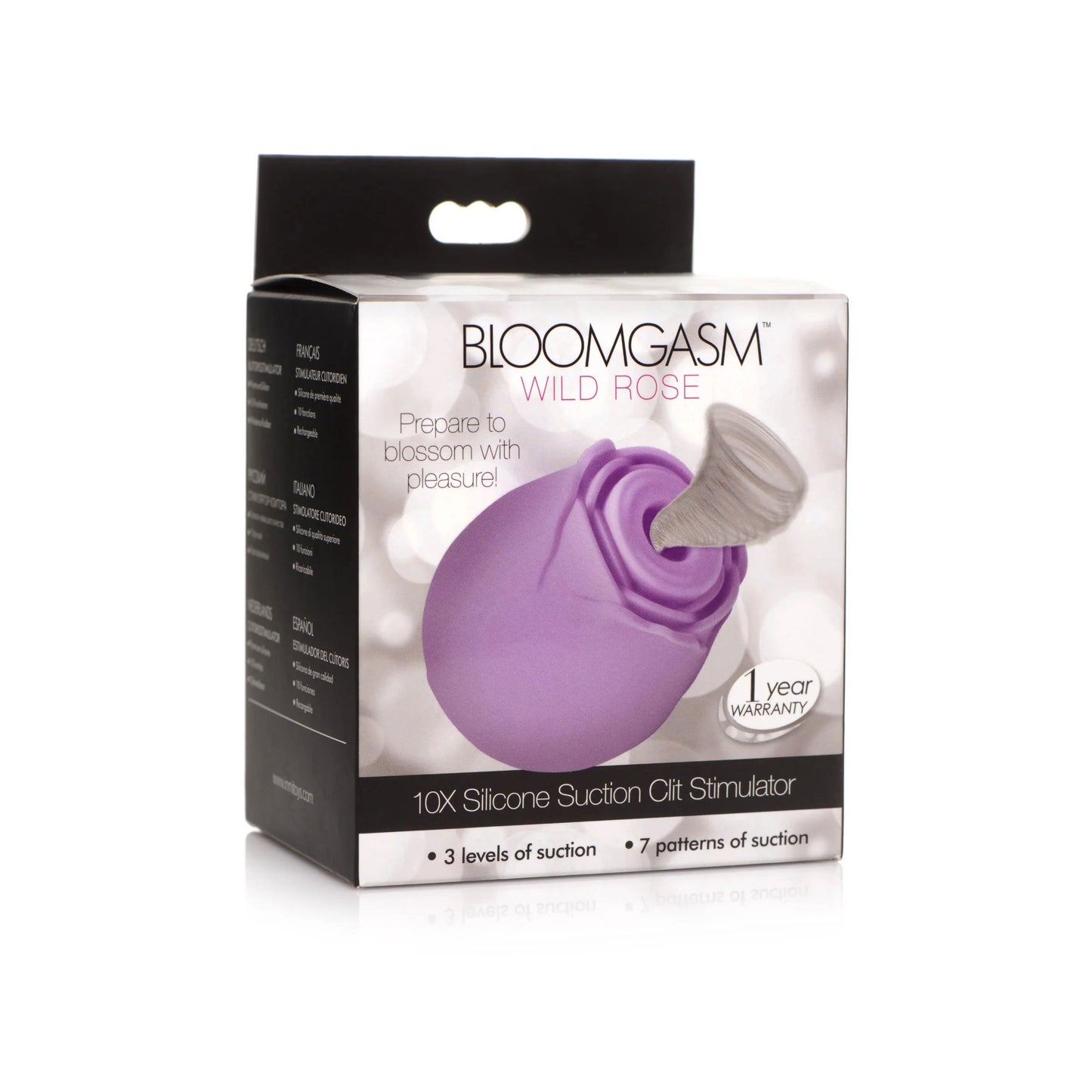 Bloomgasm Wild Rose 10x Suction Clit Stimulator -  Purple INM-AG871