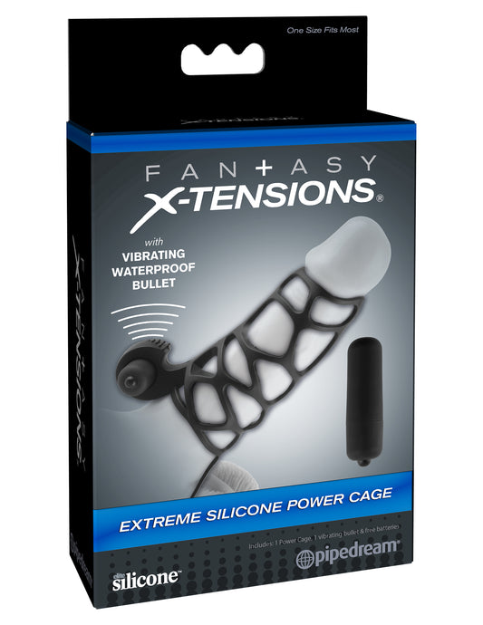 Fantasy X-Tensions Extreme Silicone Power Cage - Black PD4143-23