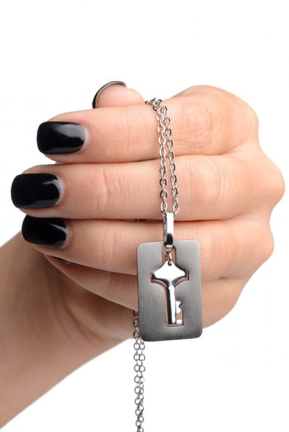 Cuffed Locking Bracelet and Key Necklace MS-AF916