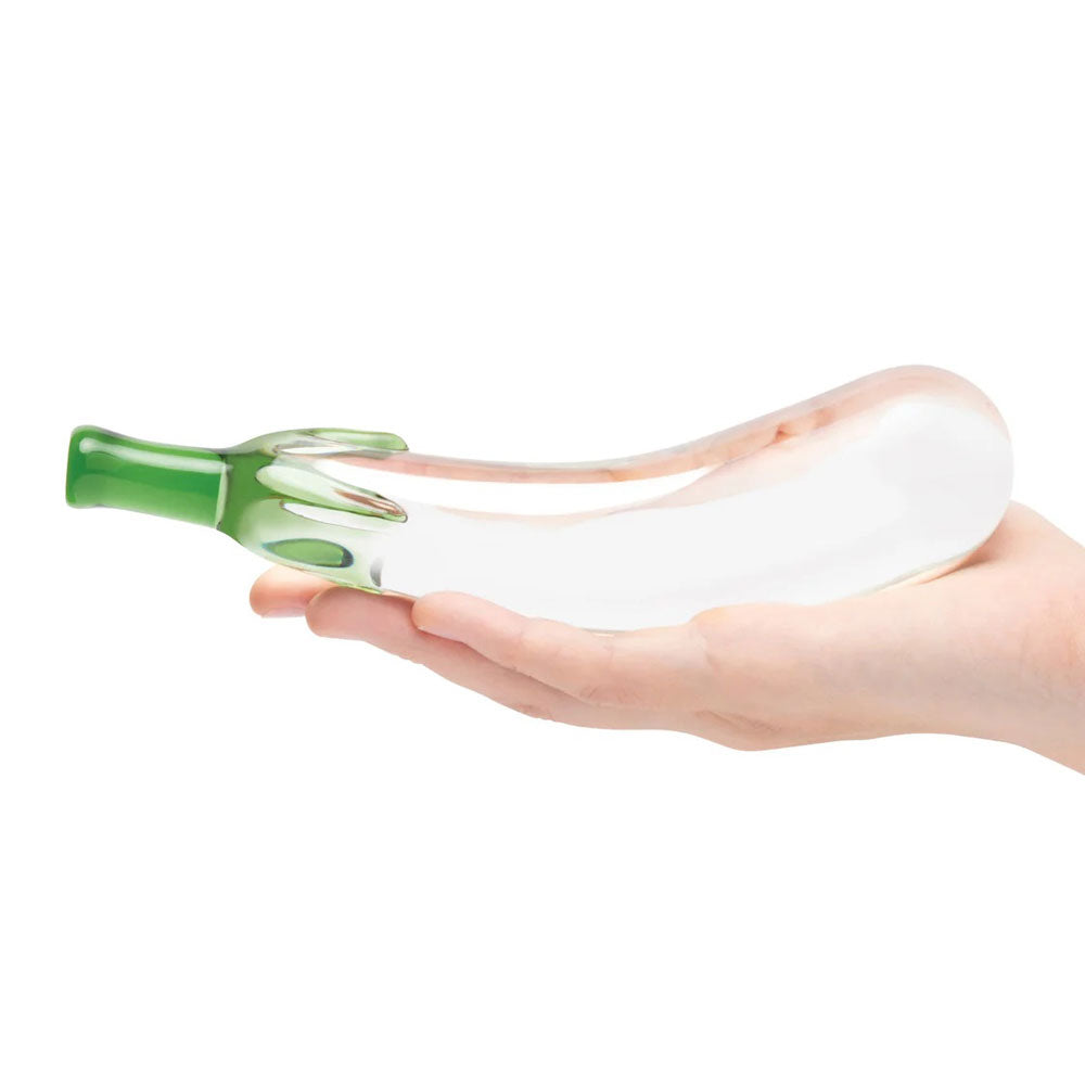 Eggplant Ecstasy 7.25" Glass Dildo