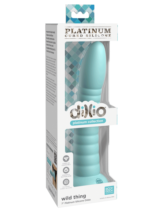 Dillio Platinum - Wild Thing 7 Inch Dildo - Teal PD5386-14