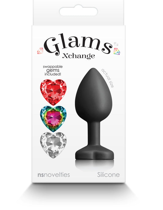 Glams Xchange Heart - Small - Black NSN-0514-03