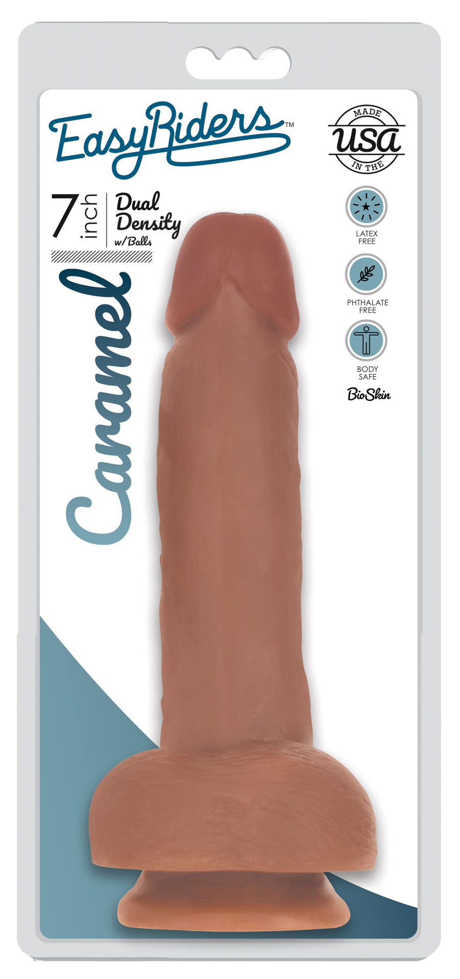 Easy Riders 7 Inch Slim Dong With Balls -  Caramel CN-18-0915-12