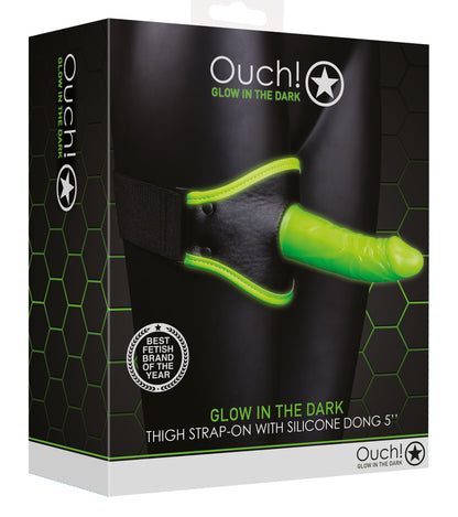 Thigh Strap-on With Silicone Dildo 5.7 Inch - Glow in the Dark OU-OU769GLO