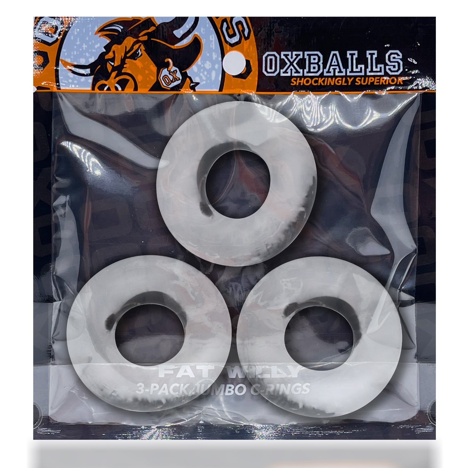 Fat Willy 3-Pack Jumbo C-Rings - Clear OX-3065-CLR