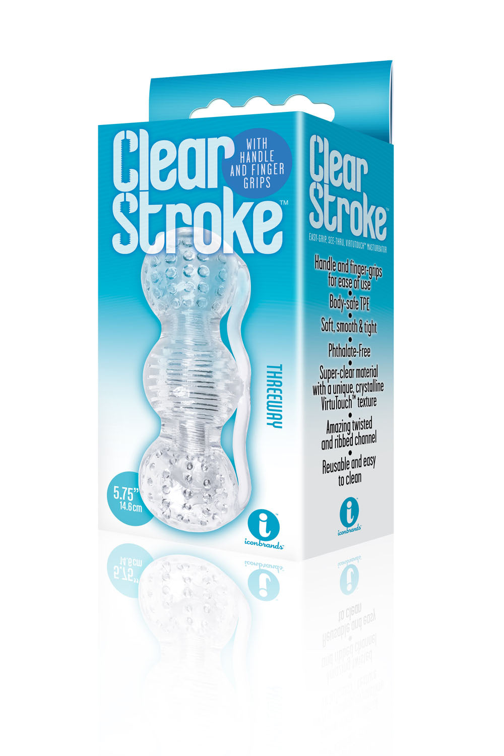 The 9's Clear Stroke - Threeway Masturbator ICB2627-2