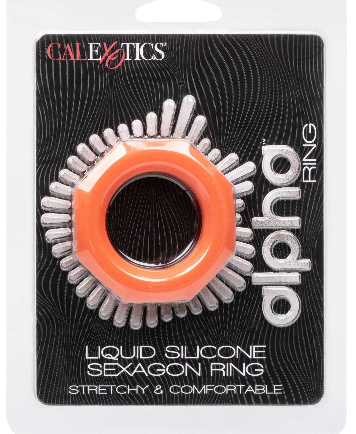 Alpha Liquid Silicone Sexagon Ring - Orange SE1492052