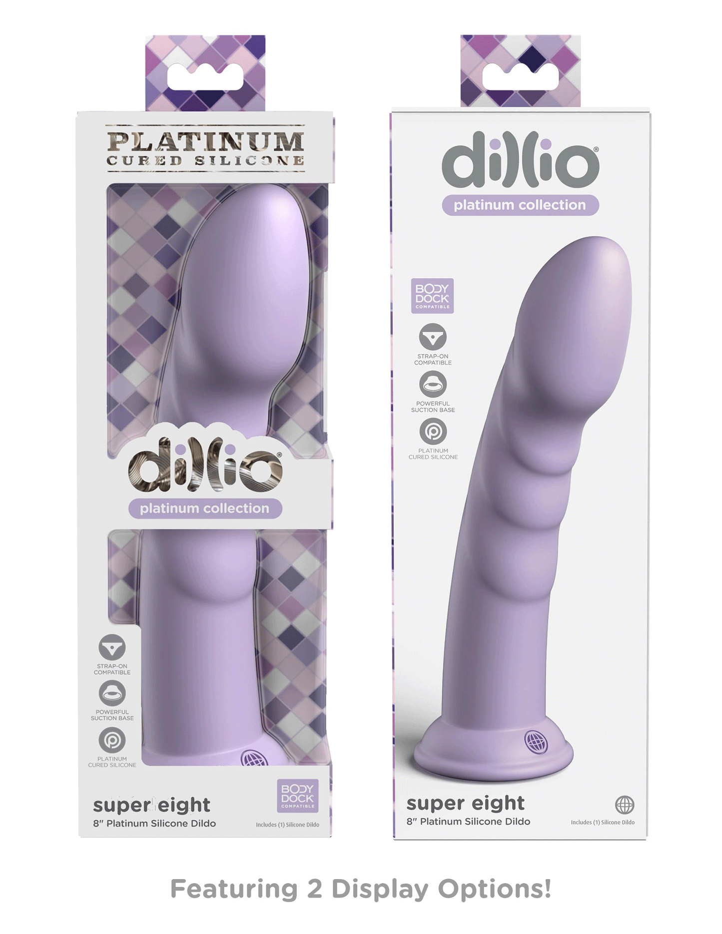 Dillio Platinum - Super Eight 8 Inch Dildo - Purple PD5388-12