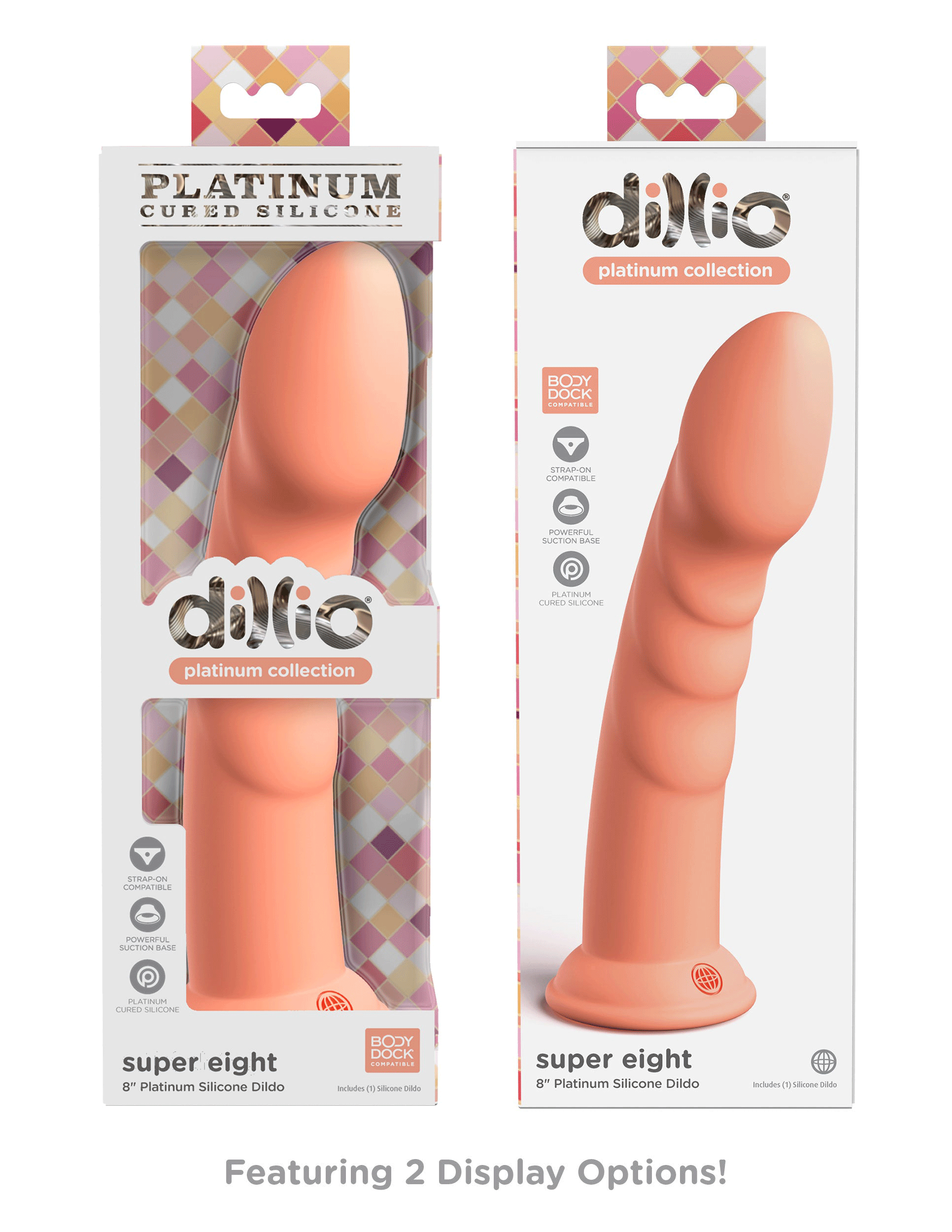 Dillio Platinum - Super Eight 8 Inch Dildo - Peach PD5388-43