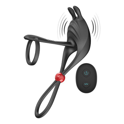 "Cockpower Remote Control Cockring and Ball Cinch - Black NW3306"