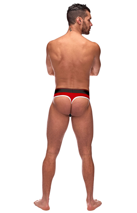 Retro Sport Panel Thong - L/ XL  - Red/ Black MP-414265BRLX