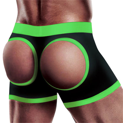 Strap-on Black/green Boxers - Xl/xxl