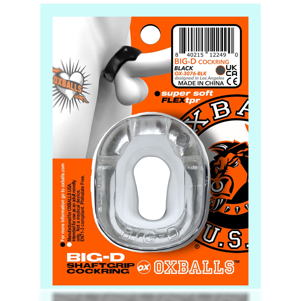 Big D Cockring - Clear OX-3076-CLR